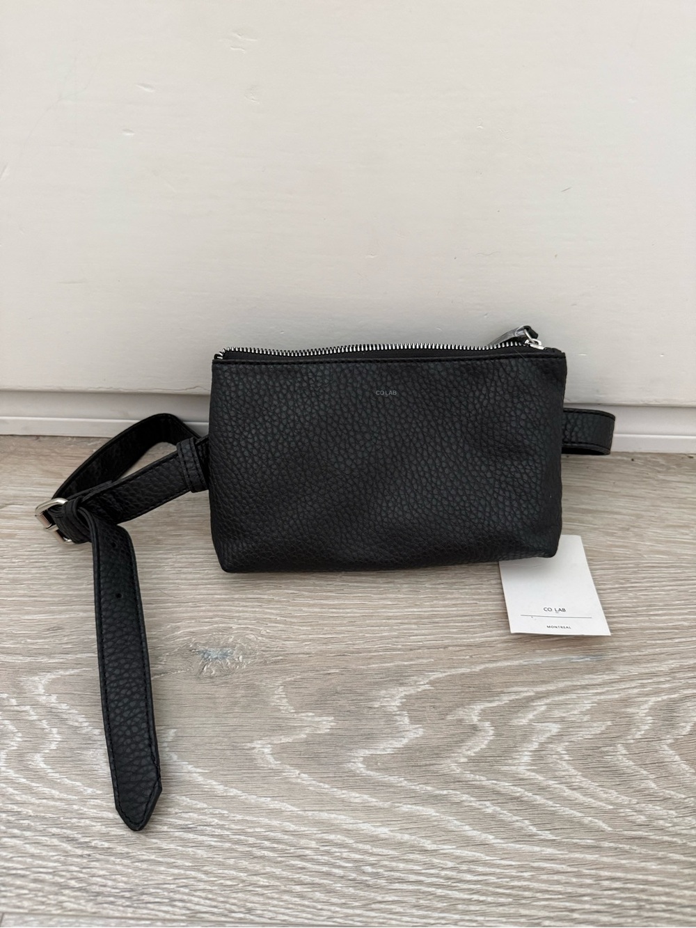 Black Leather Belt Bag - CO LAB